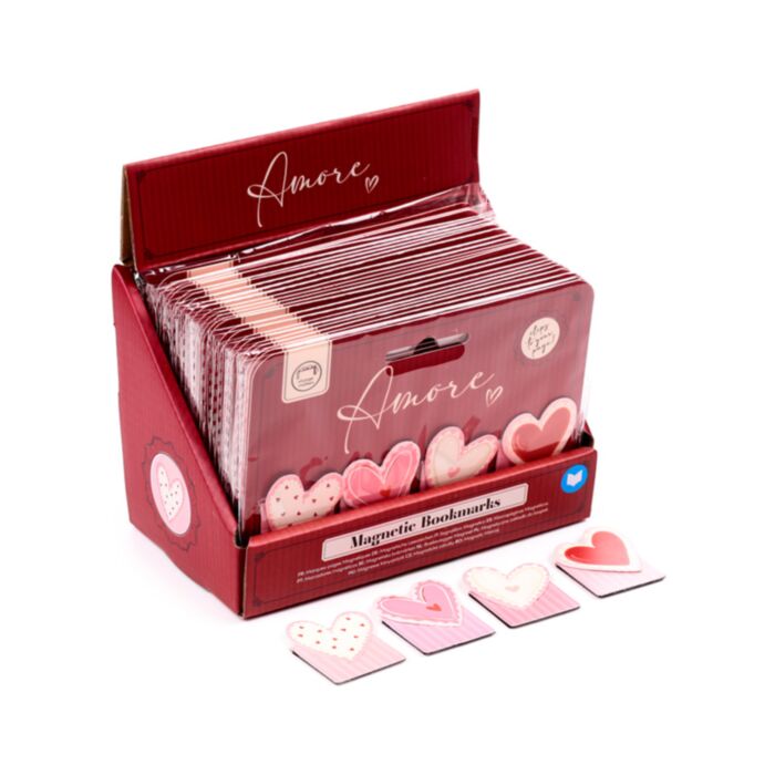 Set de marcadores magnéticos para livros - Amore Heart Coração