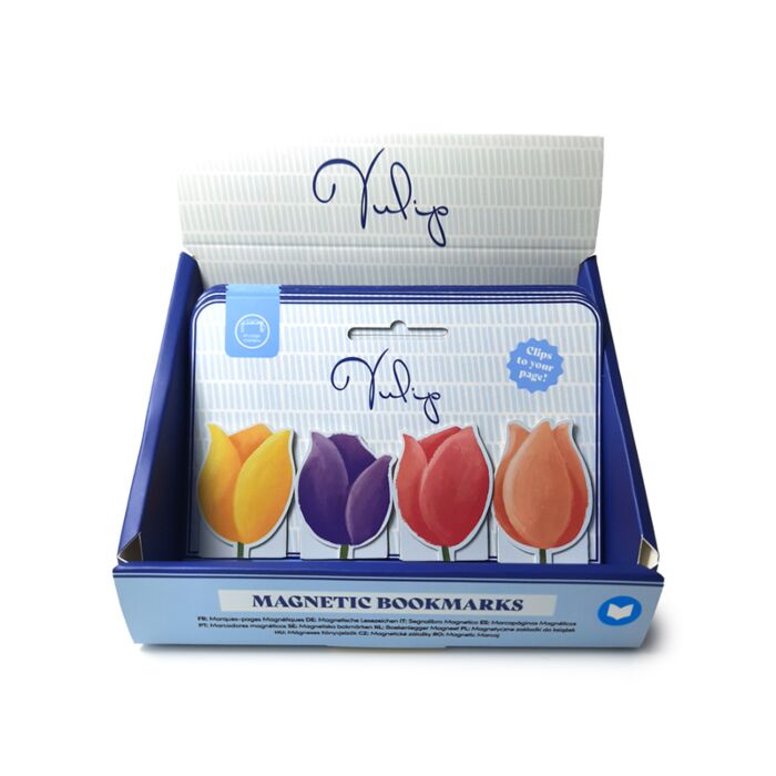 Set de marcadores magnéticos para livros Tulipas