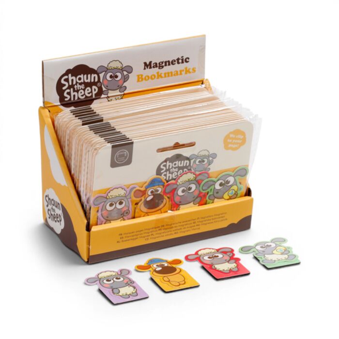 Set de marcadores magnéticos para livros Kawaii Shaun a Ovelha
