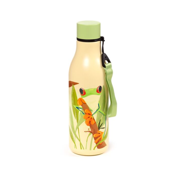 Garrafa Para Bebidas Quentes e Frias Rãs tropicais