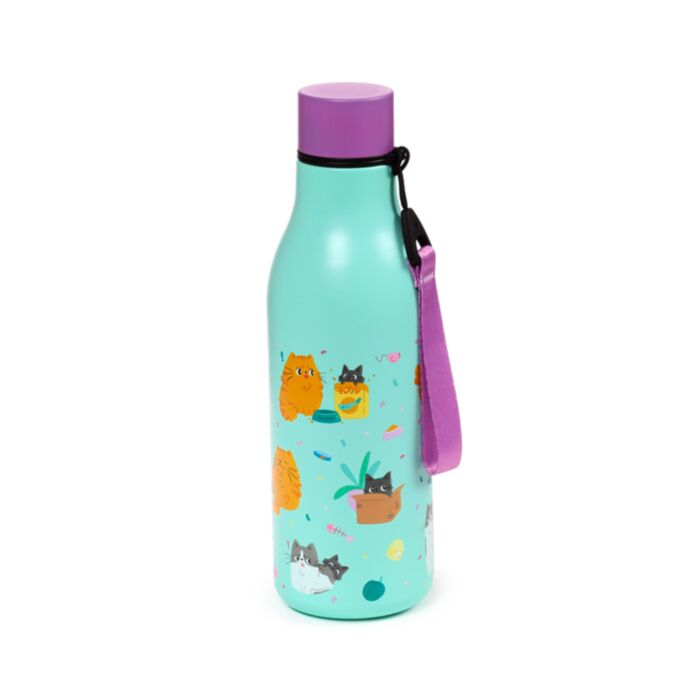 Garrafa Para Bebidas Quentes e Frias Beans & Co Gatos