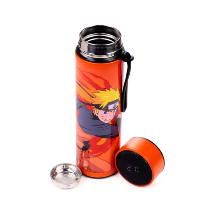 Garrafa com termómetro digital Naruto 