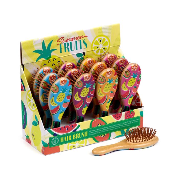 Escova de Bambu - Frutas do verão