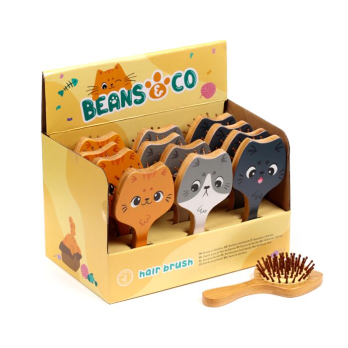 Escova de Bambu - Beans & Co Gatos