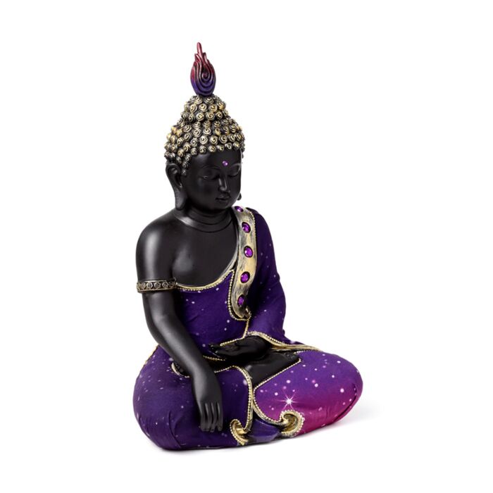 Buda tailandês meditação púrpura e preto