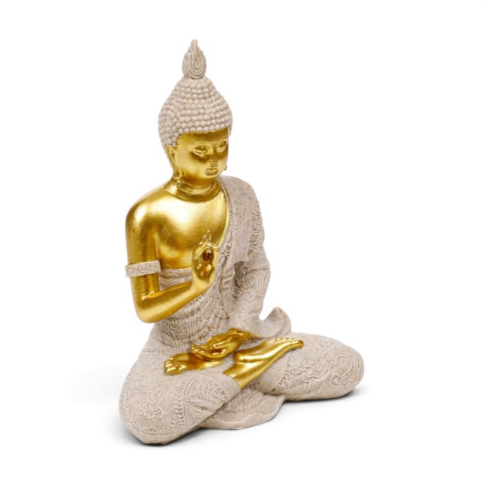 Buda meditação tailandesa com efeito arenito e ouro