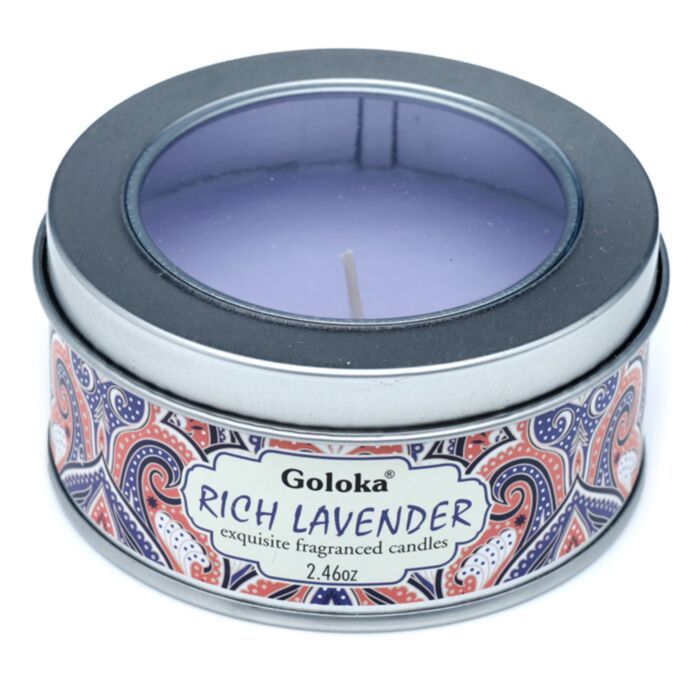 Vela de Cera em lata - Goloka Lavanda