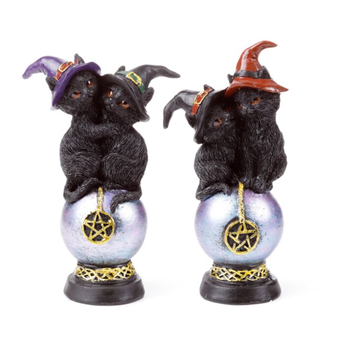 Gatinhos pretos feiticeiros - Esfera iridescente com pentagrama