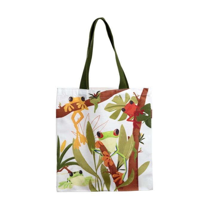 Saco Tote reutilizável Rãs tropicais