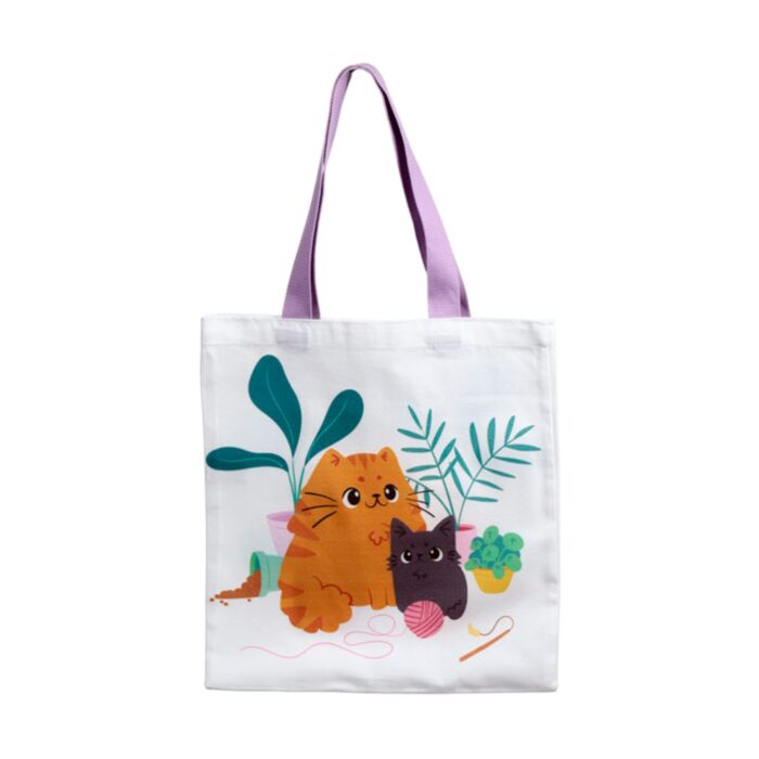 Saco Tote reutilizável Beans & Co Gatos