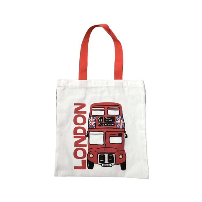 Saco Tote reutilizável Souvenir de Londres autocarro vermelho