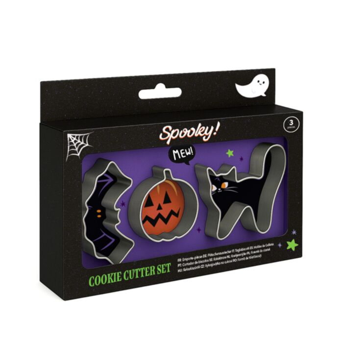 Conjunto de 3 cortadores de bolachas - Spooky 