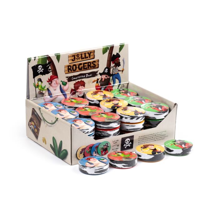 Toalha de viagem comprimida Piratas Jolly Rogers