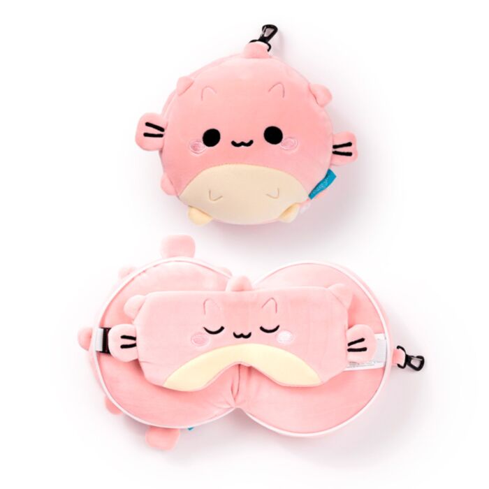 Almofada de Viagem e máscara para dormir Relaxeazzz Adoramals Peixe-balão