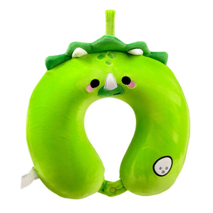 Almofada de Viagem com Memória em Pelúcia Relaxeazzz - Huck o Dinossauro