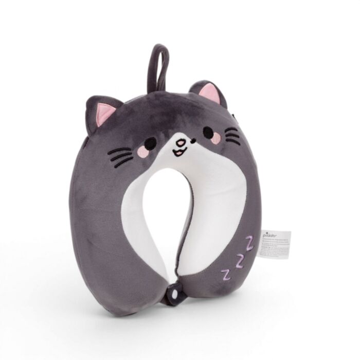 Almofada de Viagem KIDS com Memória em Pelúcia Relaxeazzz - Adoramals Vasco o Gato