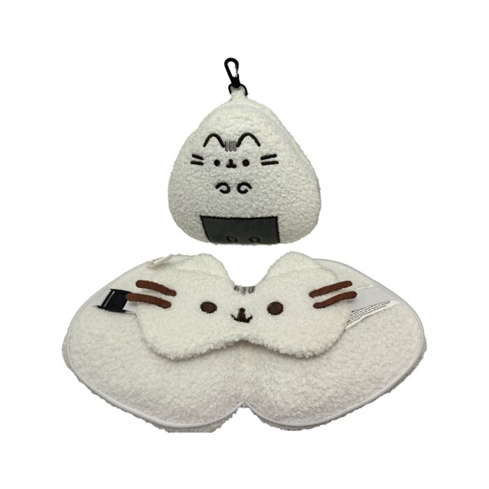 Almofada de Viagem e Máscara para Dormir Relaxeazzz Pusheen Cat Sushi Club