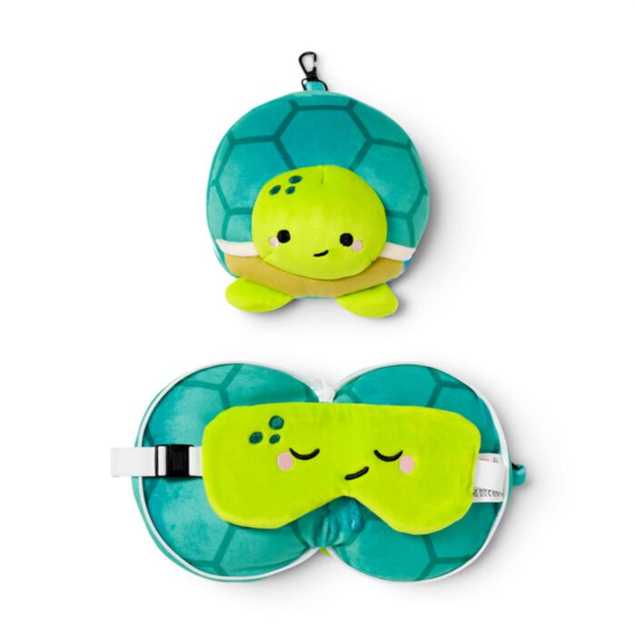 Almofada de Viagem e máscara para dormir Relaxeazzz Adoramals tartaruga