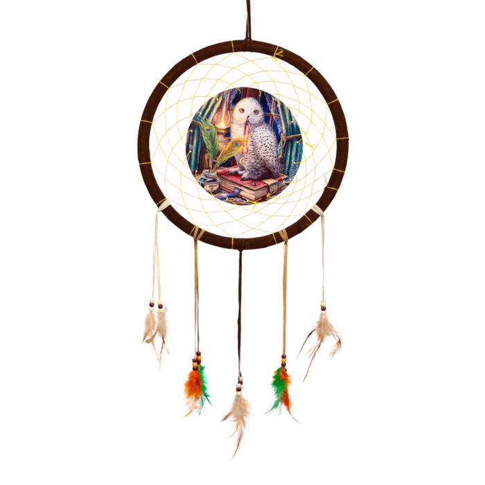 Caça-Sonhos Lisa Parker Coruja Guardiã de Feitiços 33cm