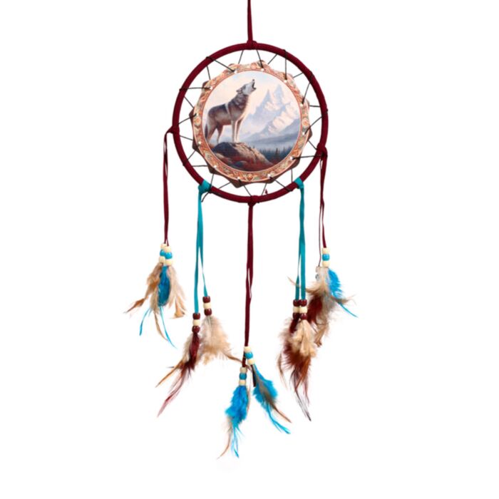 Caça-sonhos Lobo da montanha 16cm