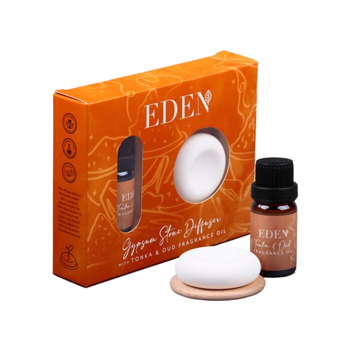 Set Eden - Tonka e Oud Pedra de Gesso Difusor E Óleo De Fragrância