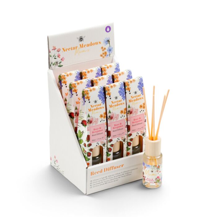 Difusor de fragrância Mikado 30ml Prados de Nectar Mãe Rosa e Bergamota
