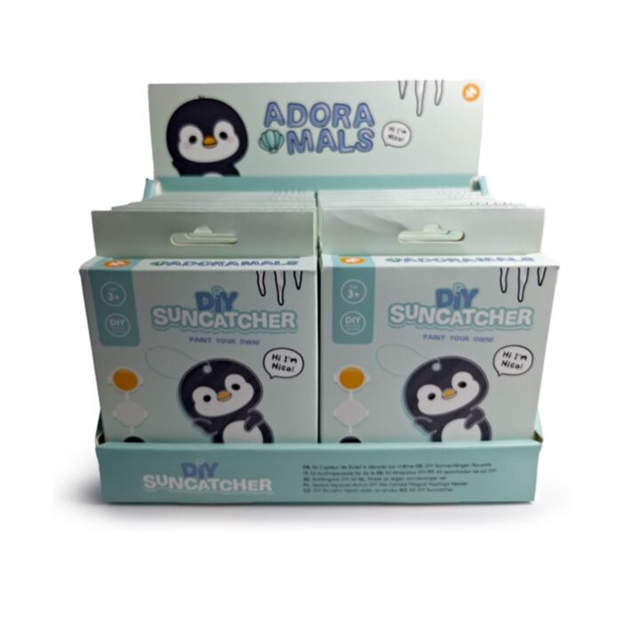 Pinte o seu próprio apanhador de sol DIY Adoramals Oceano Nico o Pinguim