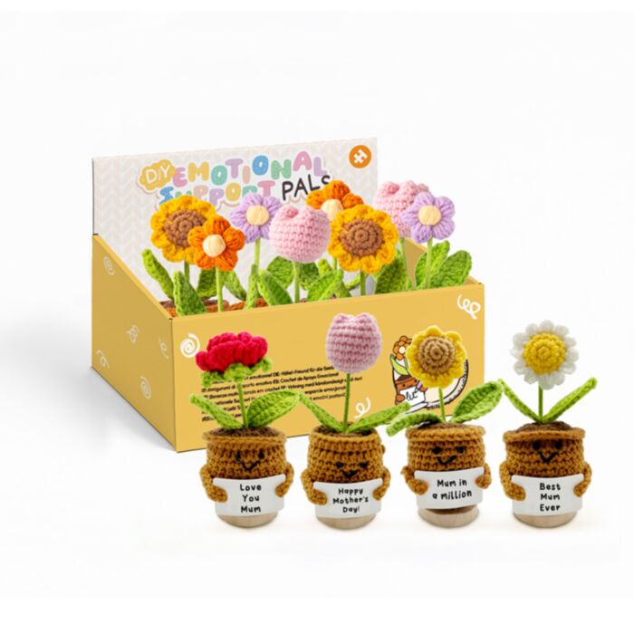Amigo Confortinho em Crochê Flores Dia da Mãe