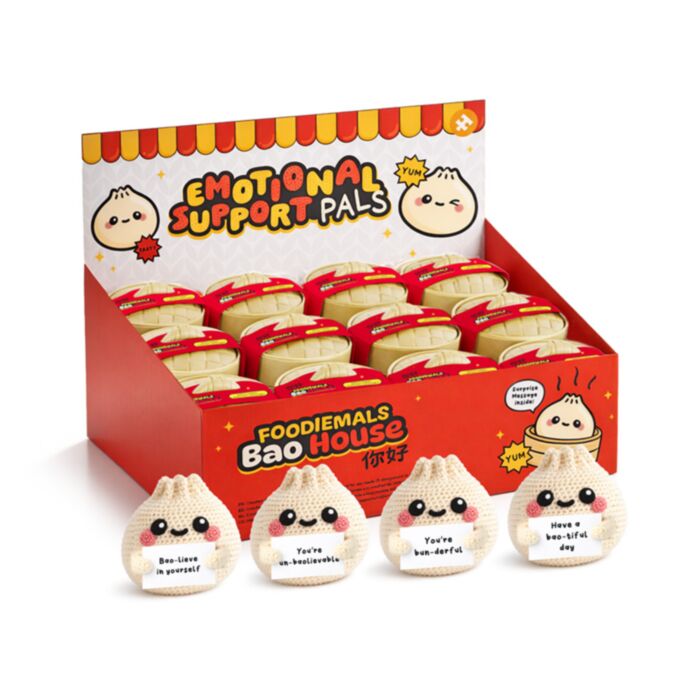 Amigo Confortinho em Crochê Misterio Foodiemals Bao House Bao Bun