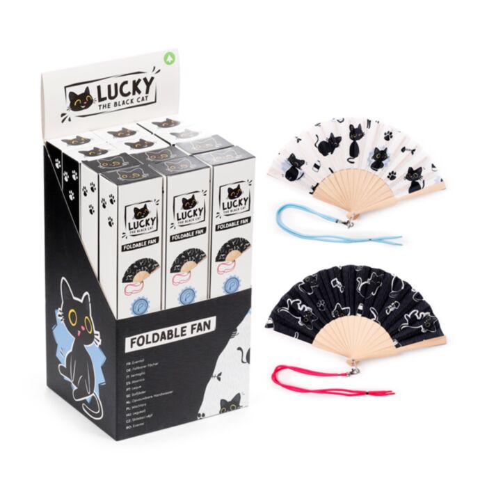 Leque Lucky o Gato preto da sorte