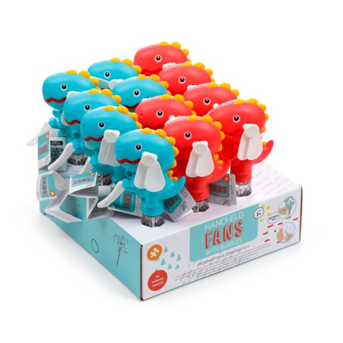 Ventilador portátil manual com bolhas Dinos