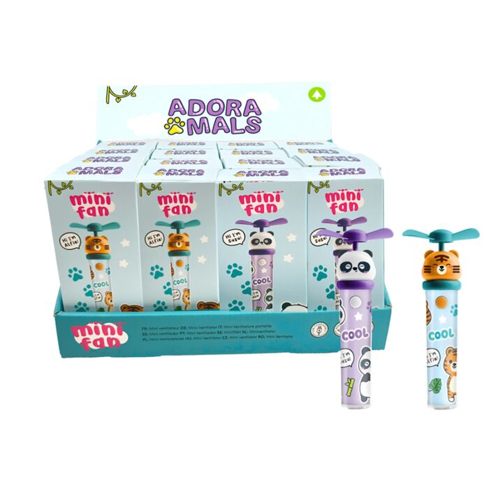 Mini ventilador portátil recarregável USB Adoramals Selvagem