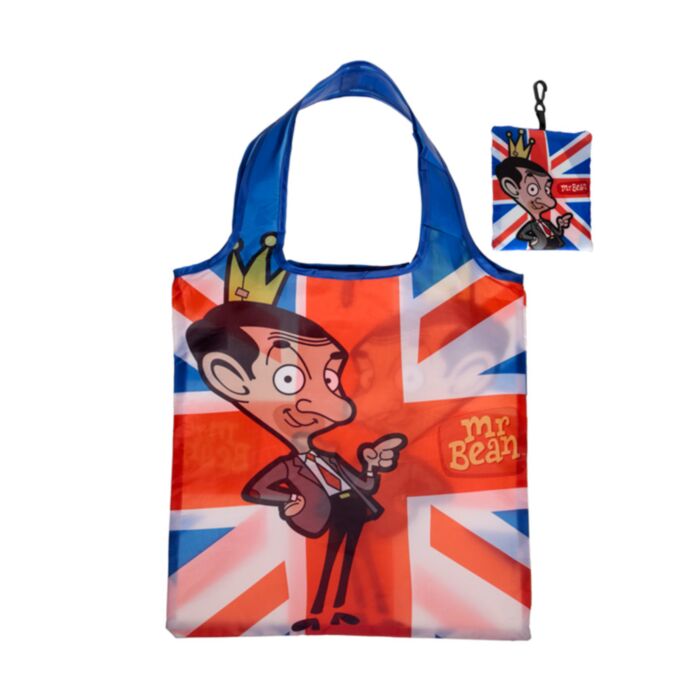 Saco de compras reutilizável dobrável Mr Bean Union Jack