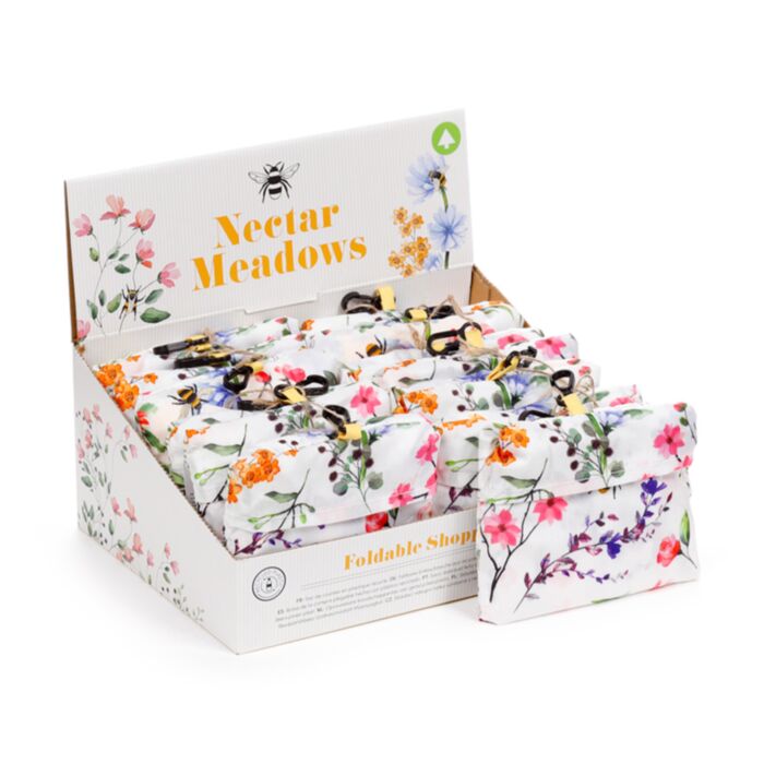 Saco de compras reutilizável dobrável Prados de Nectar