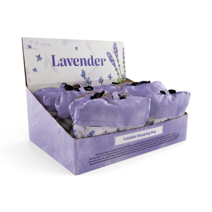 Saco de compras reutilizável dobrável Lavanda