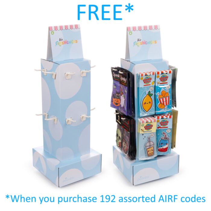 Expositor FSDU giratório com 16 ganchos para Ambientadores