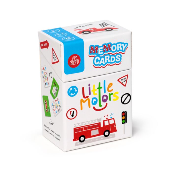 Set de cartas de memória para crianças Little Motors-carros
