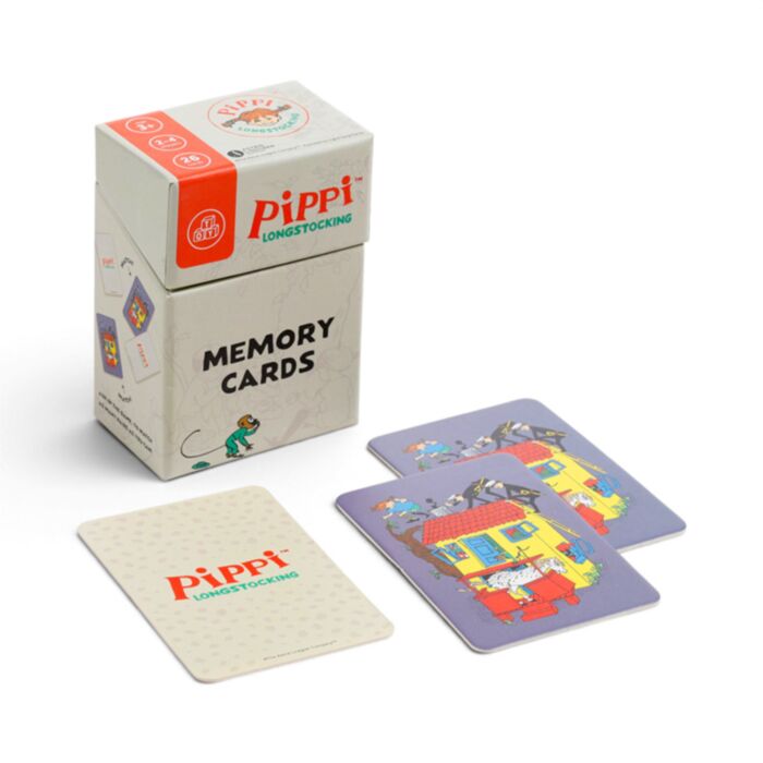 Set de cartas de memória para crianças Pipi das Meias altas