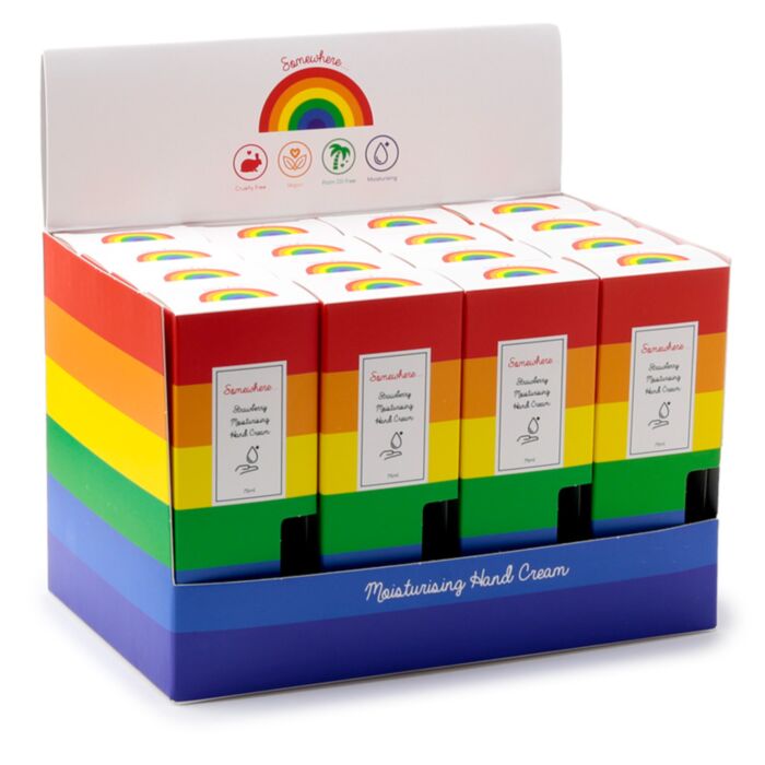 Creme de mãos Hidratante 75ml Somewhere Rainbow - Morango