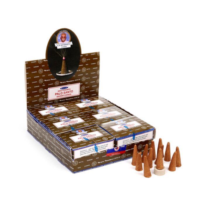 Cones de Incenso Satya Palo Santo Nag Champa Dhoop 