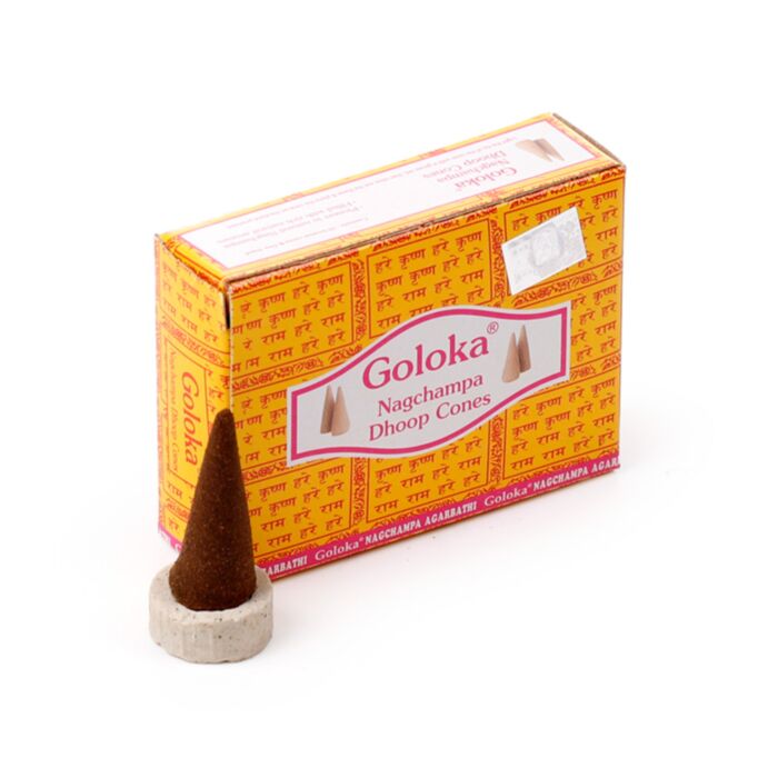 Cones de incenso Goloka Nag Champa Dhoop