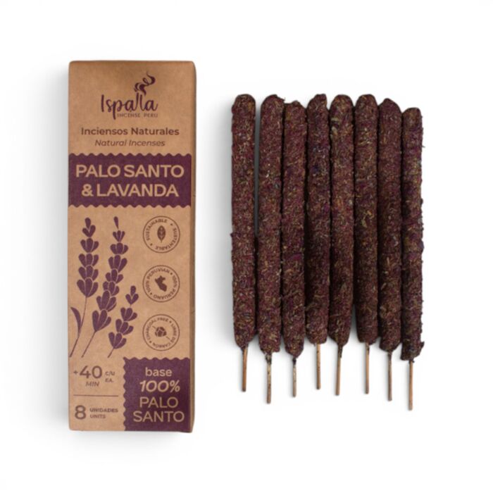 Ispalla Peruvian Palo Santo e Varinhas grossas de incenso Lavanda