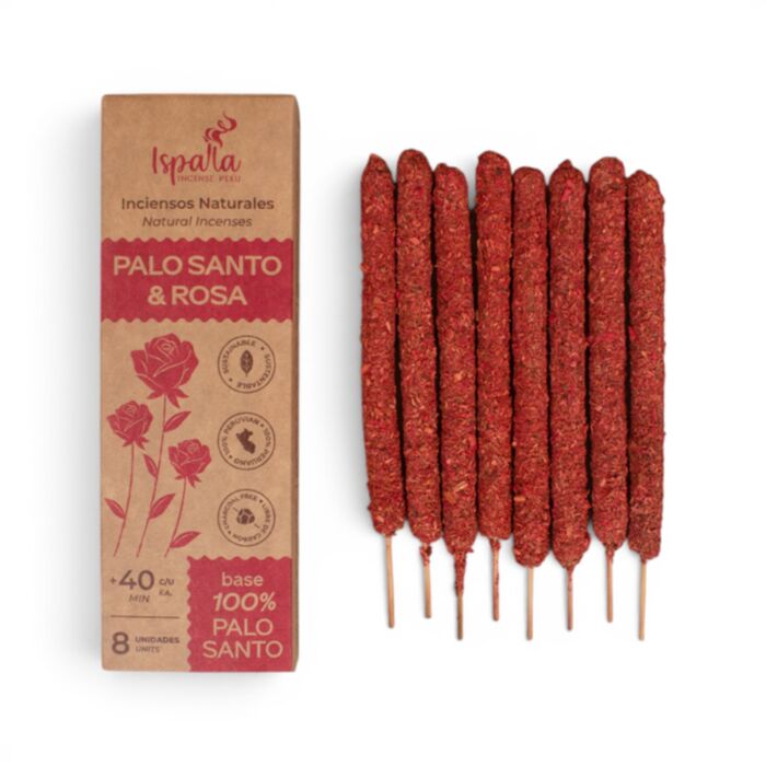Ispalla Peruvian Palo Santo e Varinhas grossas de incenso Rosa