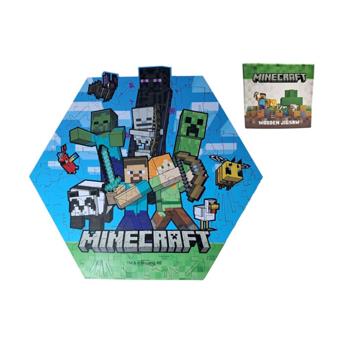 Puzzle com 130 peças forma Minecraft Creeper