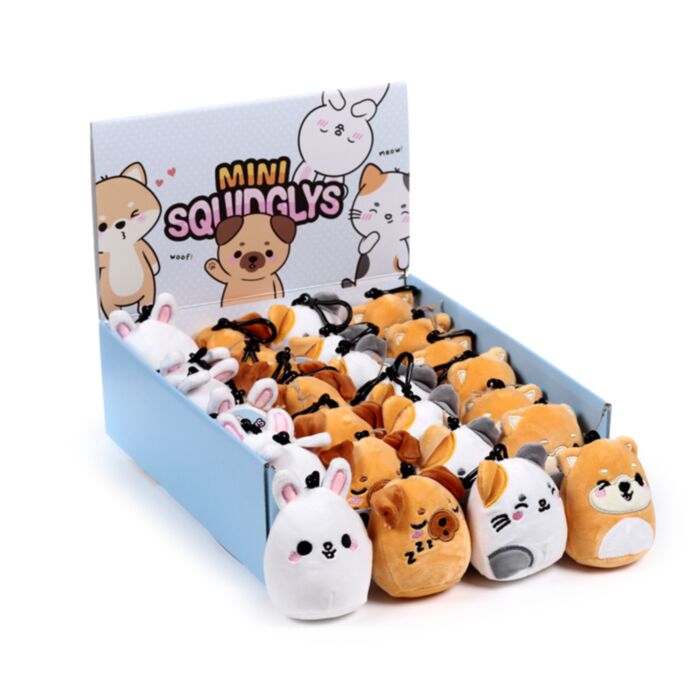Porta-chaves de pelúcia Squidglys Adoramals Animais de estimação 