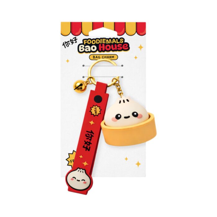 Porta-chaves PVC 3D Foodiemals Bao House Bao Bun