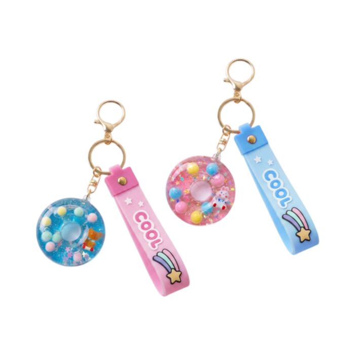 Porta-chaves com líquido para mala PVC QuirKeys Donut