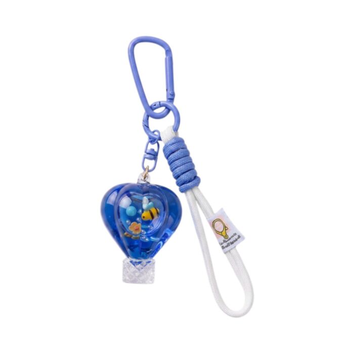 Porta-chaves com líquido para mala QuirKeys Balão de ar quente Abelhão