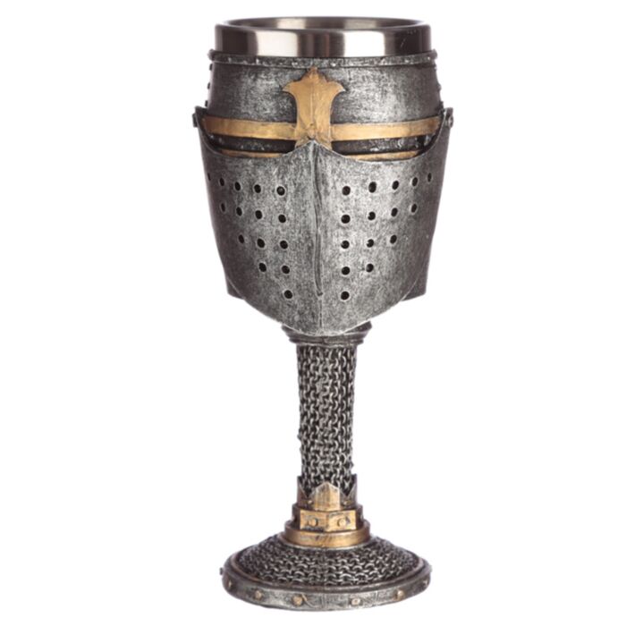 Cálice Decorativo - Capacete Medieval e Armadura