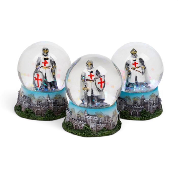 Cavaleiro Templário e Castelo Globo de Neve 
